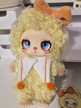 LIILA Curly Yellow Lamb Plush Doll